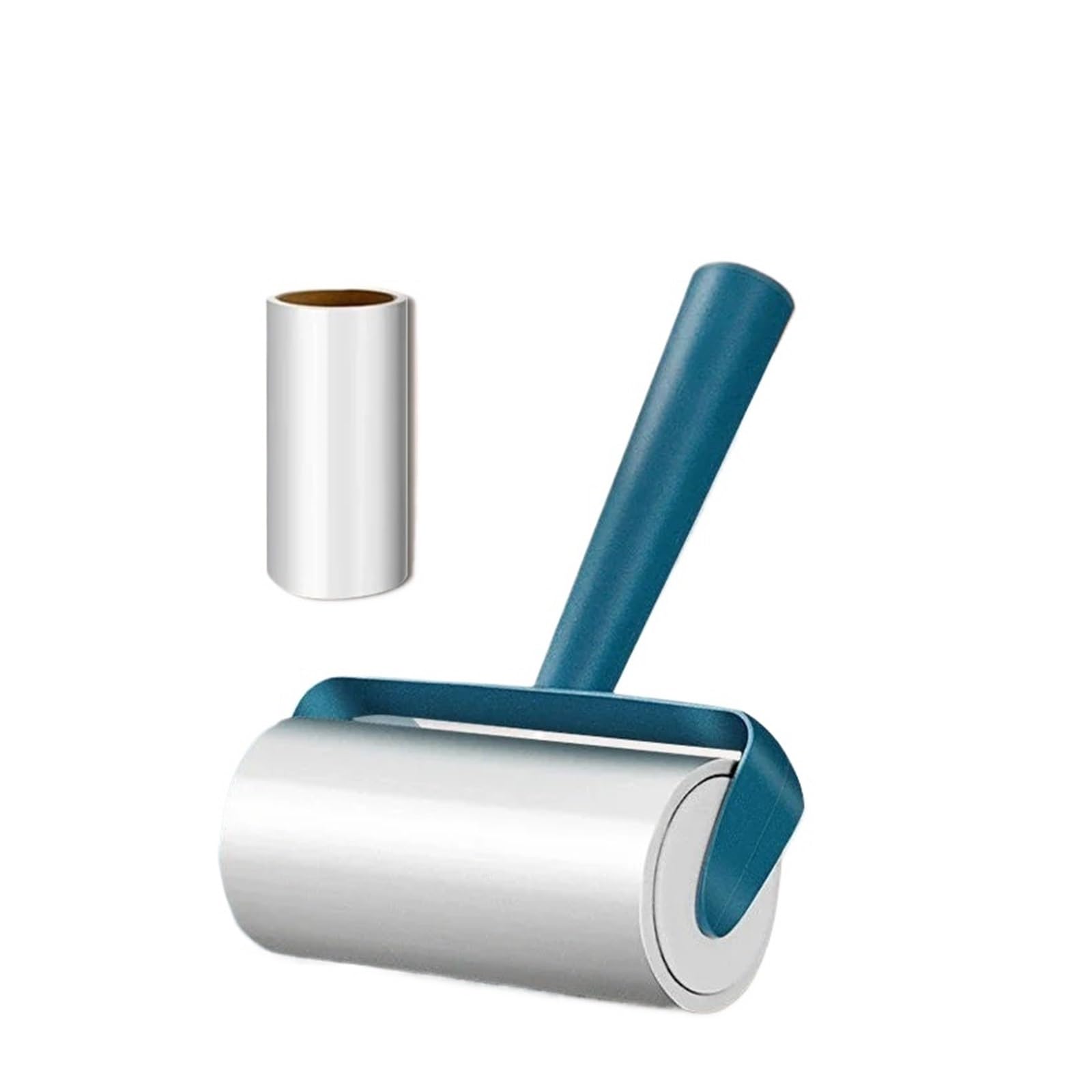 Tearable roll paper sticky roller, removable felt lint roller brush, portable hair removal tool, efficient lint dust pet hair remover for clothes fabric furniture carpet cleaning