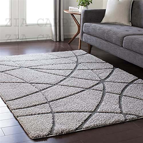 Image of Modern Quality Carpet /Trending Design Hand Woven Fluffy Rug /Mats for Bedroom /Dinning Hall /Living Room 2-inch Thick [Size 8x10 feet]
