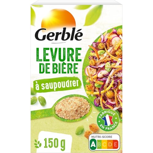 GERBLÉ – Levure de Bière Nutritive à Saupoudrer, Source Naturelle de Vitalité (Boîte 150g) - lot de 3 - Vendu par Lot