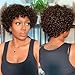 DÉBUT Short Curly Wig 100% Human Hair Wigs For Women Dark Brown Afro Curly Wig with Bangs Pixie Cut Wig Brazilian Remy Hair (8 inches, 4) DÉBUT Short Curly Wig 100% Human Hair Wigs For Women Dark Brown Afro Curly Wig with Bangs Pixie Cut Wig Brazilian Remy Hair (8 inches, 4)