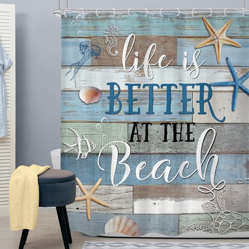 Cinbloo Shower Curtain 60Wx72H Bathroom Accessories Decor with 12 Hooks - Image 6