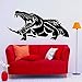 Adesivo Murale Coccodrillo Animale Bestia Coccodrillo Predatore Adesivo Da Parete Coccodrillo Silhouette Vinile Interno Casa Decorazione Della Stanza Dei Bambini 57X28 Cm