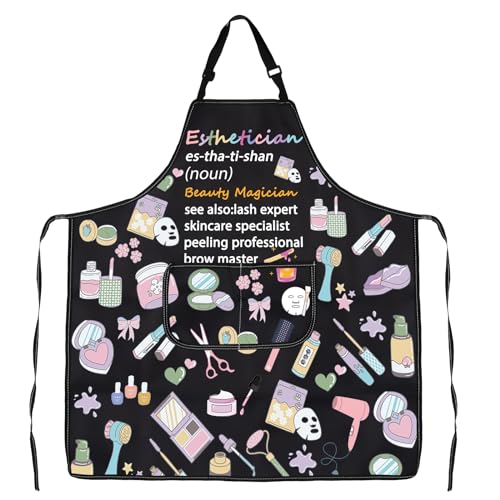 Tablier de beauté esthéticienne pour soins en institut et maquillage