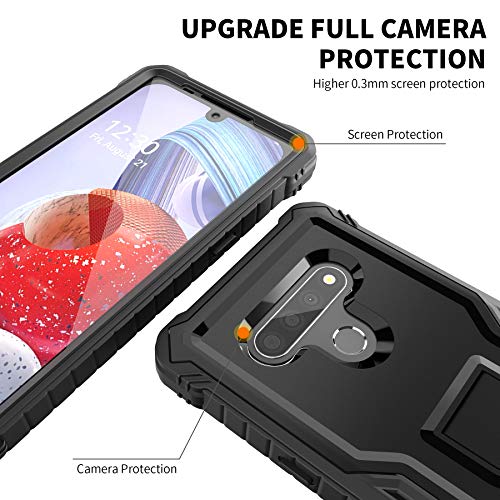 Duopal For Lg Stylo 6 & Lg K71 Case, Military Grade Protection Shockproof Case Built-In Kickstand Compatible With Lg Stylo 6 & Lg K71 Phone 6.8 Inc Black #TOP2