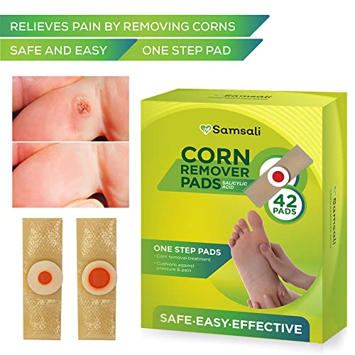 Samsali Corn Remover, Corn Feet Remover, 42 Corn Remover, Corn Removers for Feet and Toe, Toe Corn and Callus Removal, Best Corn Remover for Foot Corn Removal, 42 Pack