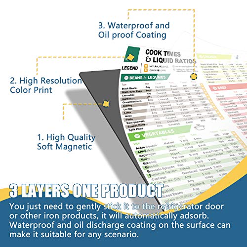 Instant Pot Cheat Sheet Magnet Set- Instant Pot Accessories Quick Reference Guide Magnets- Healthy Handy Kitchen Recipe… - Image 5