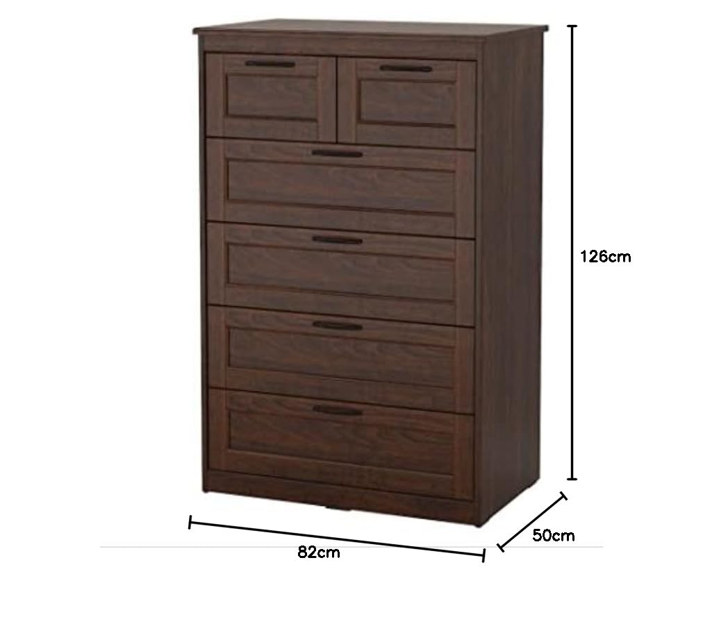 Ikea SONGESAND Chest of 6 Drawers, brown82x126 cm (32 1/4x49 5/8 ") : Amazon.in: Home & Kitchen Ikea SONGESAND Chest of 6 Drawers, brown82x126 cm (32 1/4x49 5/8 ") : Amazon.in: Home & Kitchen