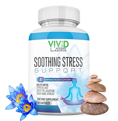 Anti Anxiety & Stress Relief Supplement – Natural Plant Based Herbal Blend for Anxiety Relief Fatigue Support Mental Focus Positive Mood w/Serotonin | Non Drowsy Formula for Memory – 60 Capsules