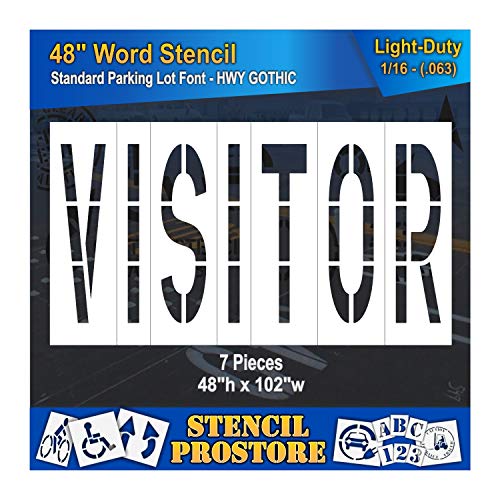 Pavement Marking Stencils - 48 inch Visitor Stencil - 48