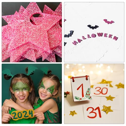 Image of MECCANIXITY 1 Pcs Green Glitter Acrylic Sheets 1 /8 inch Thickness 12 inch x 8 inch Glossy PMMA Fluorescent Plastic Sheets Extruded Translucent Blanks for DIY Art Crafting Laser Cutting & Engraving