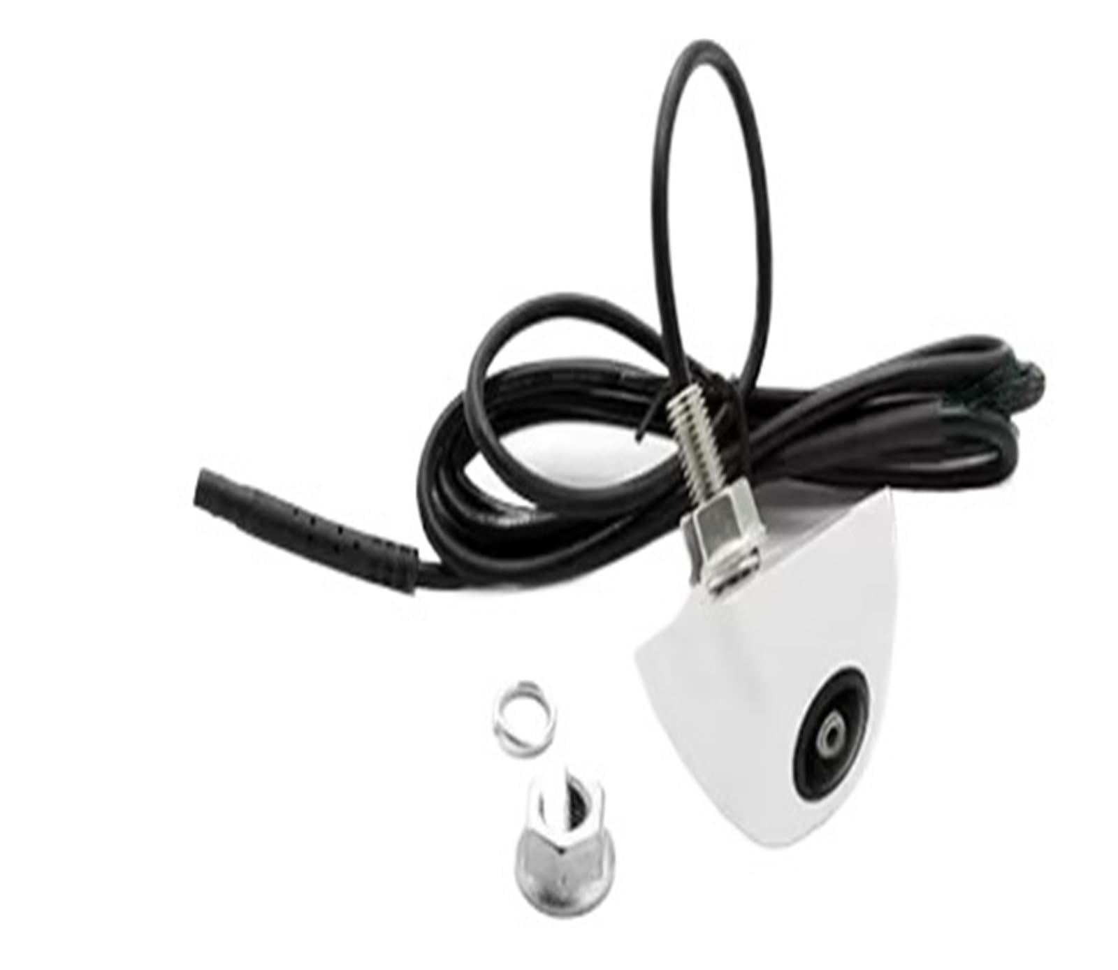 Auto Rückansicht Kamera Universal 1080P AHD Auto Rückansicht 170 ° Fisheye Objektiv Sternenlicht Nacht wasserdichte Kamera Mit Externe CCD(White)