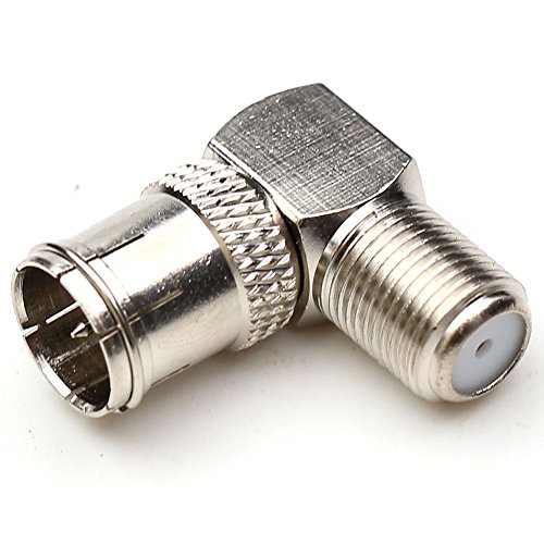 Conectores coaxiales tipo F macho a hembra ángulo recto 2 unidades miniatura 4