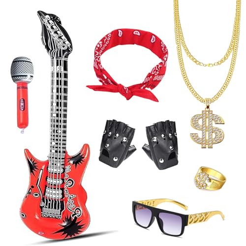 8 Pcs Rock Costume Accessories Set