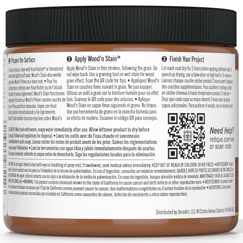 Retique It Wood'n Stain - Liquid Wood Gel Stain Interior/Exterior (16 oz (Pint), 60 Cedar)