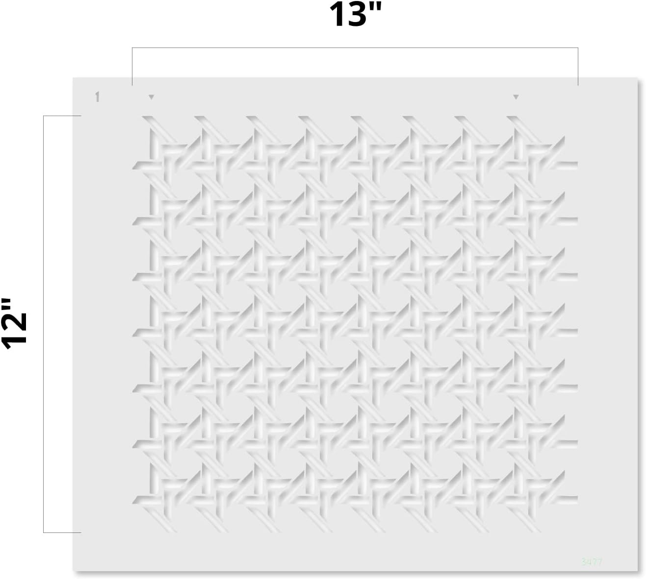 Caned Lattice Wall Stencil SKU #3477 by Designer Stencils