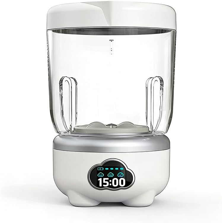 Mini taza de lavandería con pantalla digital, carga USB inalámbrica, lavadora compacta de 20.3 fl oz de capacidad, material ABS, lavadora dedicada