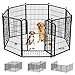 Jhsomdr Dog Playpen Outdoor Dog Kennel Heavy Duty Metal Portable Dog Pens Indoor 40