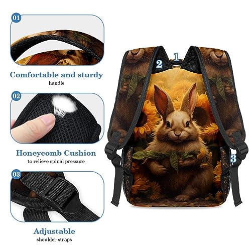 Sac à dos lapin allégeant le dos des enfants avec sa trousse compacte - 4