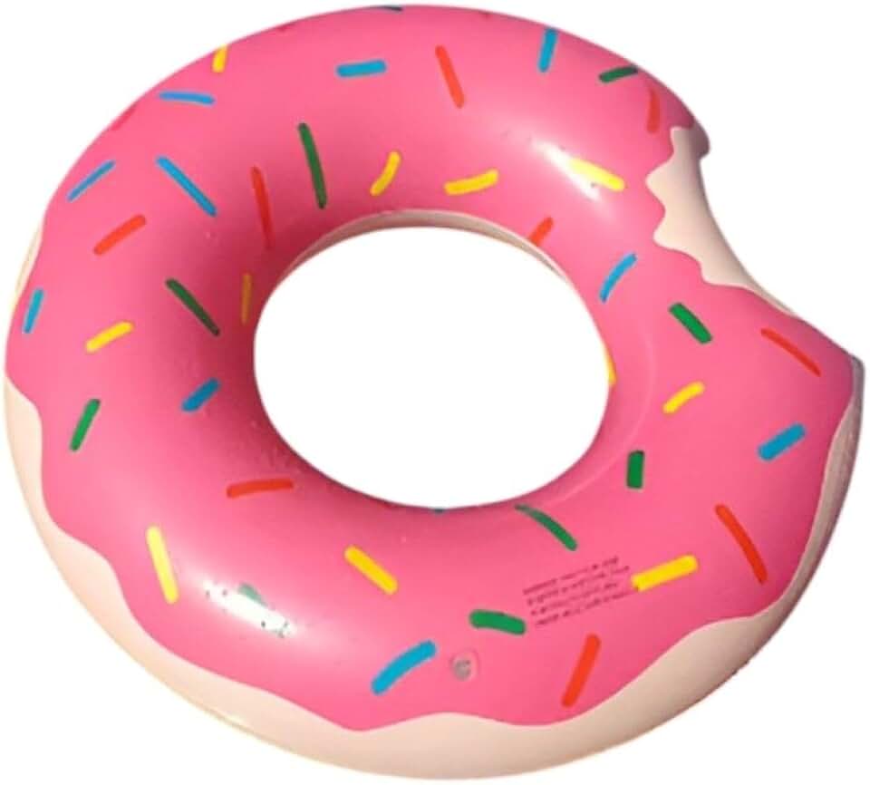 Boia infantil Inflável Rosquinha Donut Piscina para Crianças de 0 a 6 anos