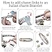 Custom Italian Charm Bracelet, 10/15/20 Personalized Charms in 100+ Designs, Stainless Steel Adjustable Link Bracelet with Tool, Customized Diy Gifts for Women/Men