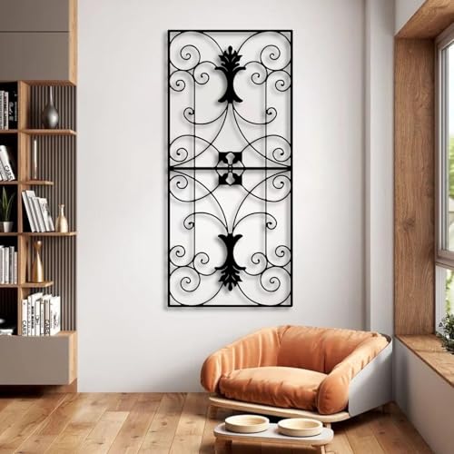 Scroll Wall Art, Metal Scroll Decor, Metal Geometric Artwork, Minimalist