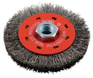 Forney 4 in. Crimped Wire Wheel Brush Metal 15000 rpm 1 pc.