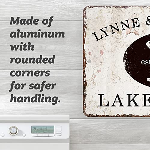 Personalized Vintage Distressed Look Laundry Wash Press Fold Metal Room Sign (8X12 Inches) #TOP3