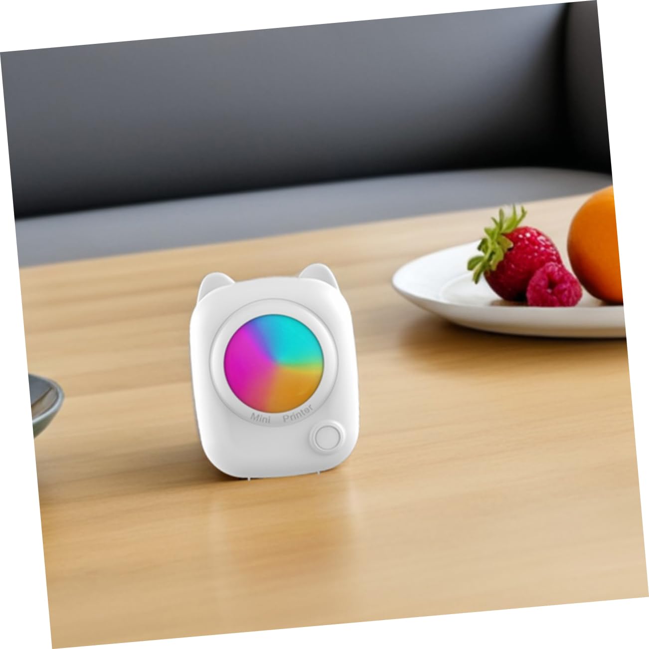 Homoyoyo Mini Stampante Termica Portatile Bianca, Stampa Etichette | Abs, Batteria 1200mah, Formato Tascabile, per Fogli Adesivi, Foto, Ricevute e Memo
