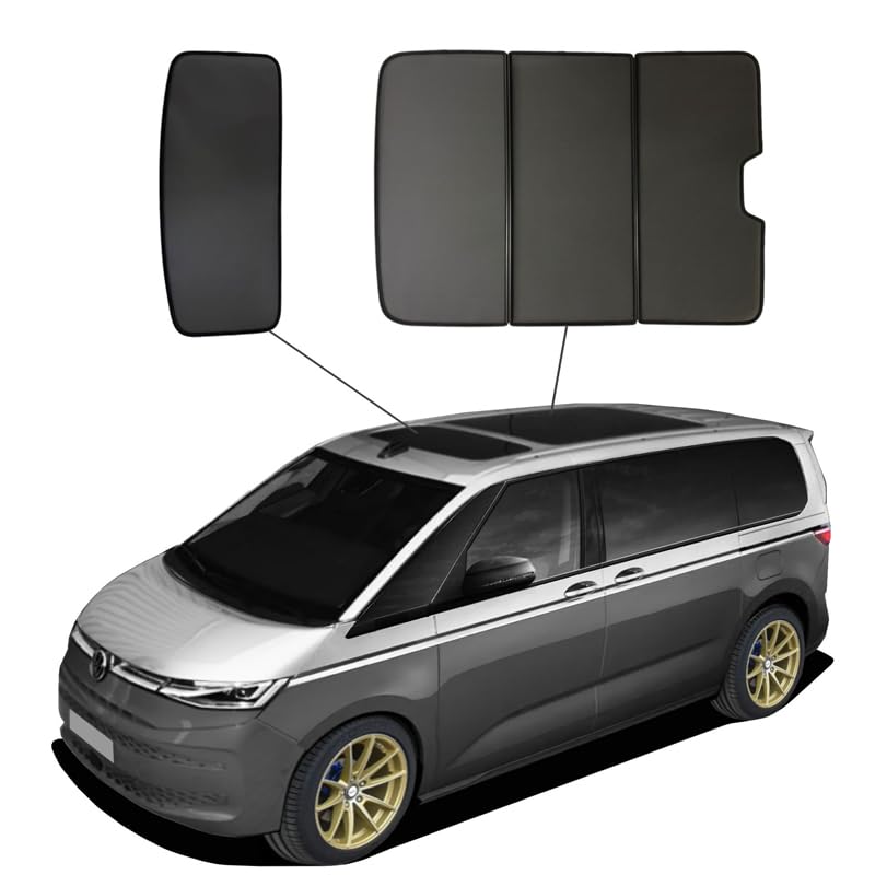 SunClip Pare-Soleil pour Toit Panoramique Compatible avec Volkswagen Multivan T7 2021-