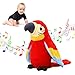 IWILCS Giocattolo Pappagallo Parlante, Pappagallo Giocattolo per Bambini, Ripete Quello Che Dici Pappagallo, Educativo Sensoriale Interattivo, Regalo per Bambini (Rosso)