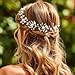 Unicra Silver Flower Hair Vine Crystal Bridal Headpiece Headbands Flower Girl Wedding Hair Accessories for Bride