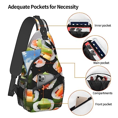 Sac de poitrine multifonction ergonomique avec sangle ajustable noir