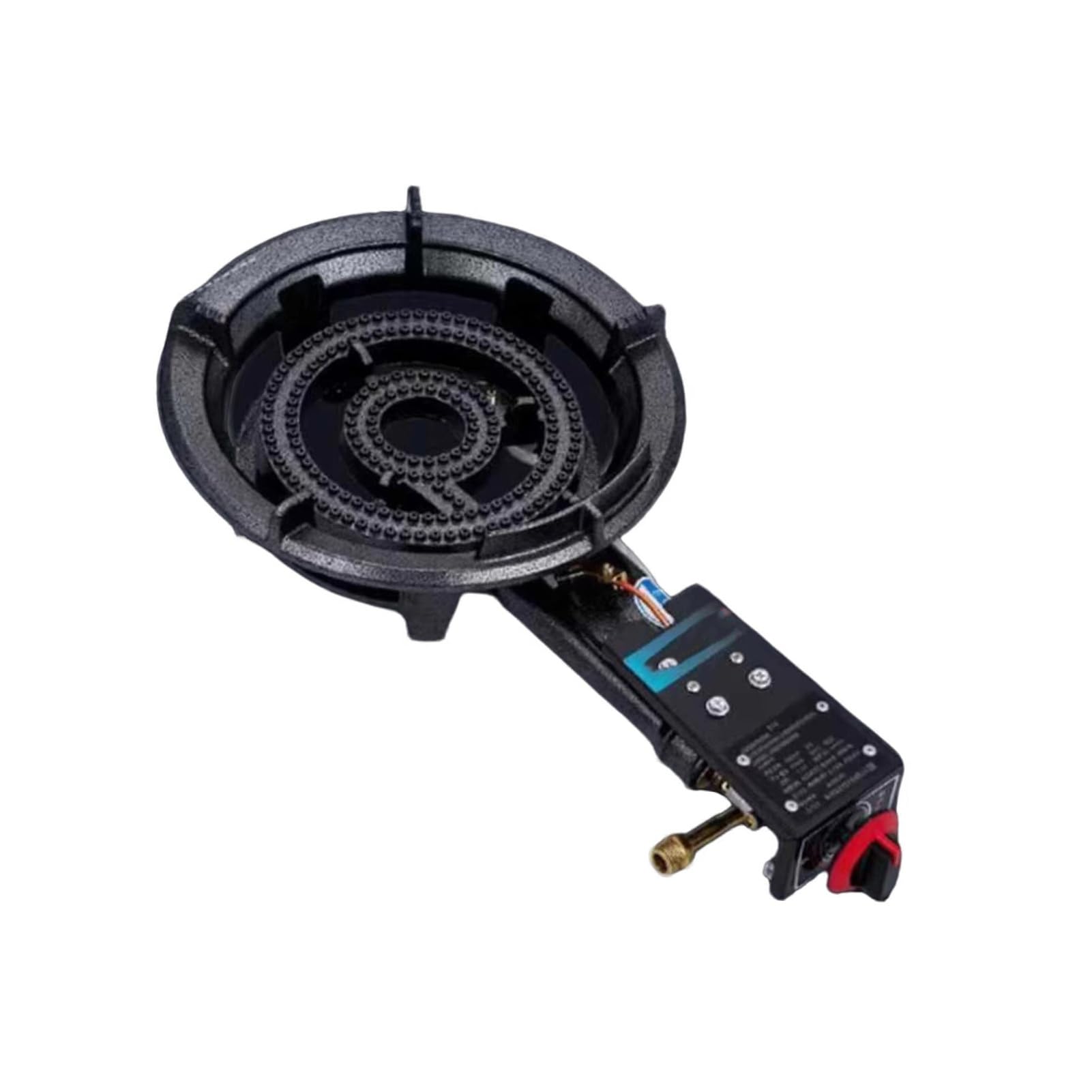 Estufa de gas de 8,7 KW, quemador de wok de doble anillo de fuego de alto rendimiento, encimera comercial de GLP/natural, protección contra fallos de llama, estante de hierro fundido