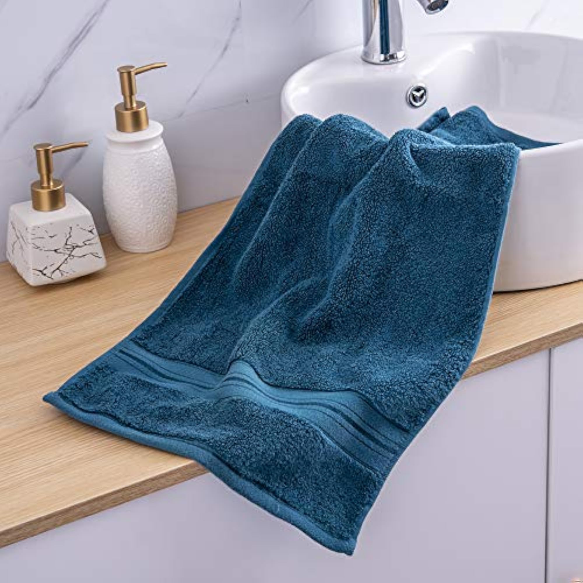Luxury 3 Piece Cotton Towel Set, Ultra Soft & Absorbent