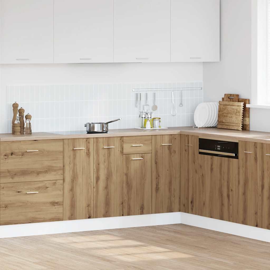 vidaXL Cassettiera “Lyon” Rovere Artigianale 30x46x81,5 cm