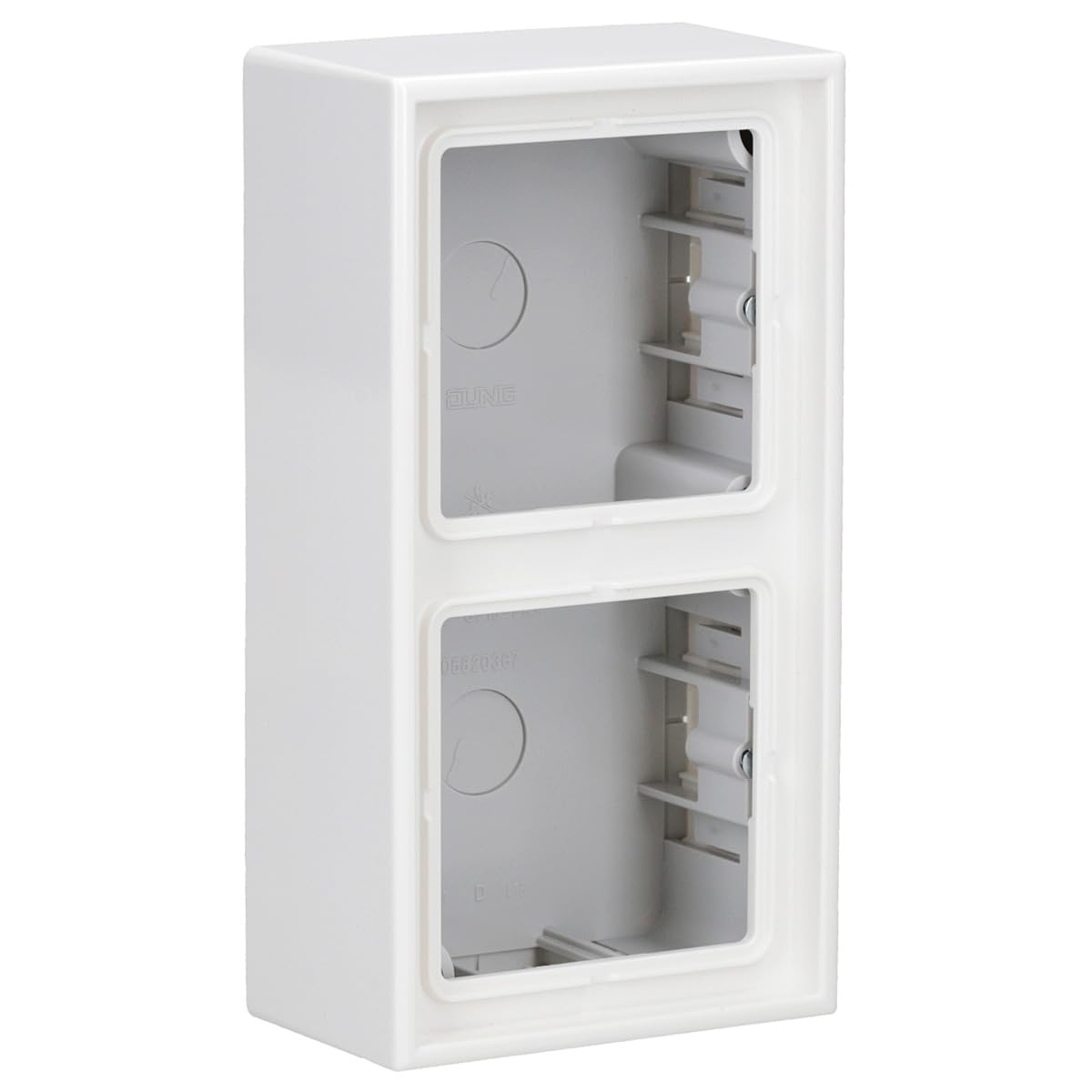 JUNG LS582AWW Caja de Superficie, Doble, 152 x 81 x 47mm, Negro, Duroplástico, Brillante