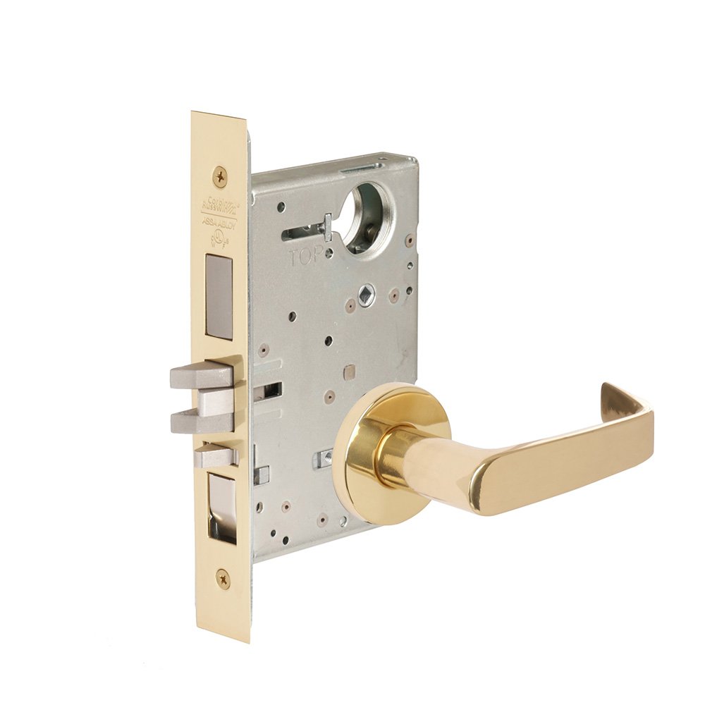 CORBINRUSSWIN ML2067-NSA-605-LC 605 Bright Polished Brass, Lever NSA Newport, Apartment, Steel; Stainless Steel; Brass