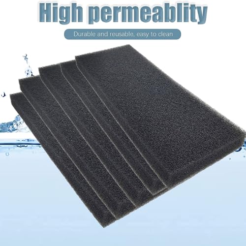 Image of VAYINATO Aquarium Black Bio Sponge Uncut Full Piece 30 * 50 * 2 CM (Can Be Cut 30Cm*10Cm - 5 Pcs) Reusable Filter Sponge for Aquarium Fish Tank | Cut to Fit Any Size (Medium Porus) By Petzlifeworld