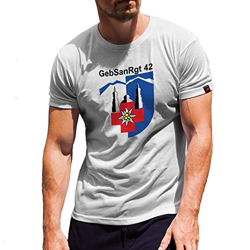 T-shirt armée fédérale d'artillerie blanc XXXXX-Large GebSanRgt 42
