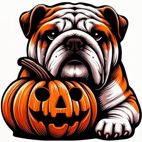 Cartas de póker tamaño estándar Bulldog inglés Halloween miniatura 2