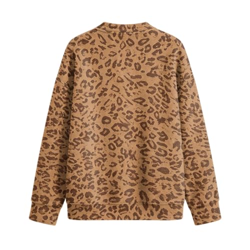 Leopard Cardigan for Women Button Up V Neck Fleece Soft Cardigans for Women - image 7