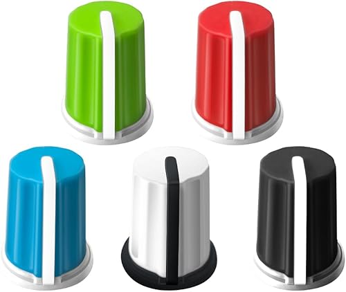 Miniatura 3 de XBERSTAR 5 piezas de repuesto Perilla EQ Fader Cap para Pioneer Numark Rane AKAI DJ Controller Mixer (Negro)