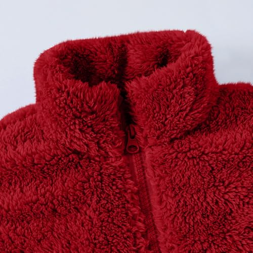 Huyxcye Girls Full Zip Fleece Jacket Warm Fuzzy Winter Coat With Pockets - image 7