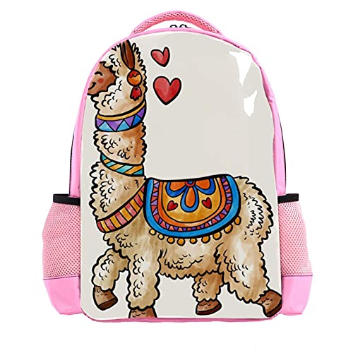 Sac à dos léger enfants lama imprimé ethnique ergonomique