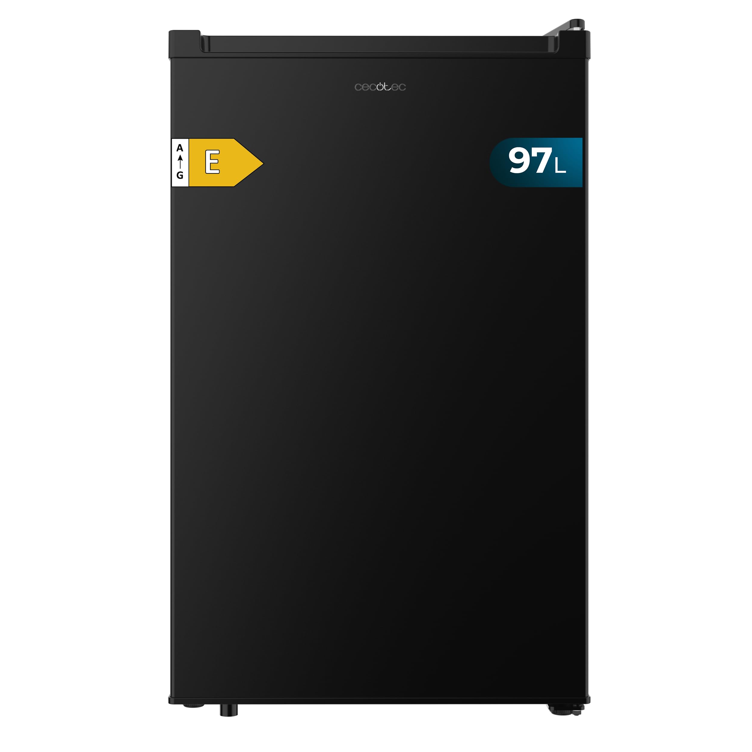Cecotec Congelatore Mobile 97 L Bolero CoolMarket TF 97 Black. Classe energetica E, design compatto, porta reversibile, 3 cassetti, dimensioni 55,1 x 57,5 x 83,5 cm, colore nero