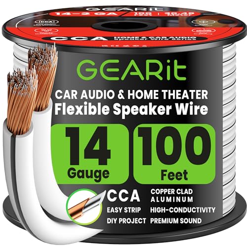 GEARit 14 Gauge Speaker Wire 100 ft Foot Markers
