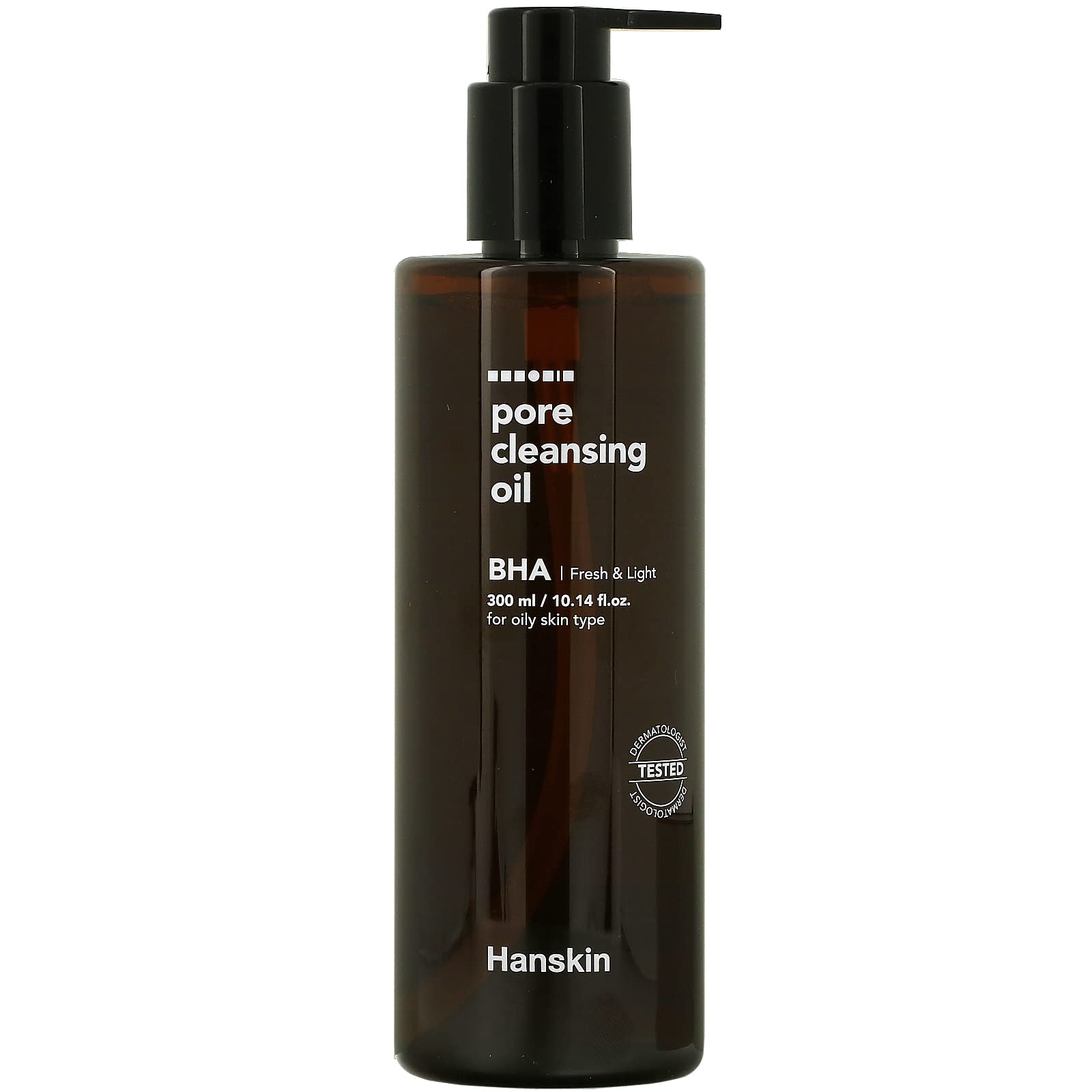 Hanskin BHA Pore Cleansing Oil, Gentle Blackhead Cleanser and Makeup Remover for Combination and Oily Skin, Korean Skincare [BHA/10.14 oz]