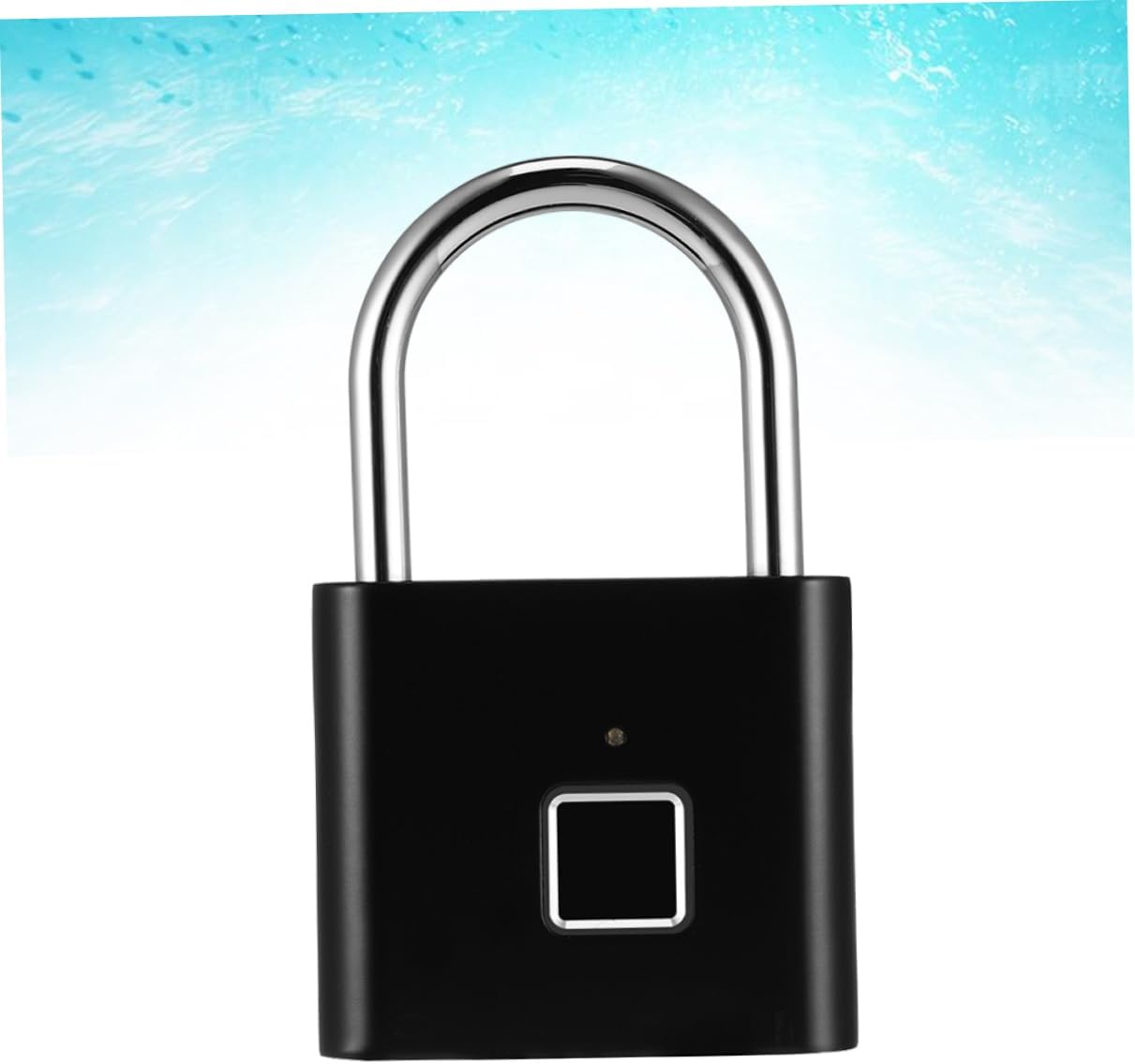 NOLITOY Intelligent Fingerprint Password Suitcase Lock Durable Black Hanging Lock for Luggage Security Fingerprints Capacity Easy Password Setup for Travel and Cabinet Use