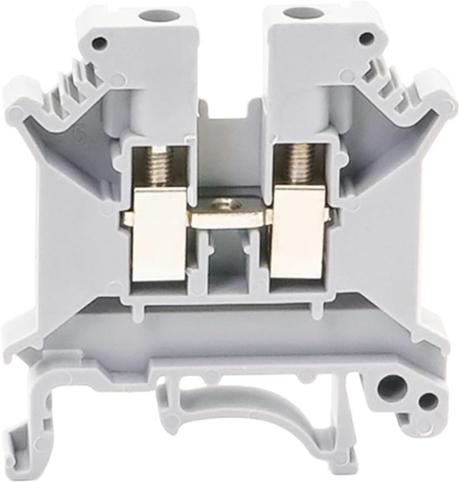 Din Rail Terminal Block UK-5N Universal Connector Screw Connection Electrical Wiring Conductor UK5N Terminal Strips Block 10pcs