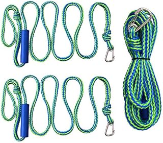 PWC Boat Docking Lines, 2Pcs Mooring Rope Tow Line with Clip and Loop Heavy Duty Braided Line Marine Boat Accessories Ideal for Jet Ski Watercraft Boat Kayaking Available in 4 Sizes